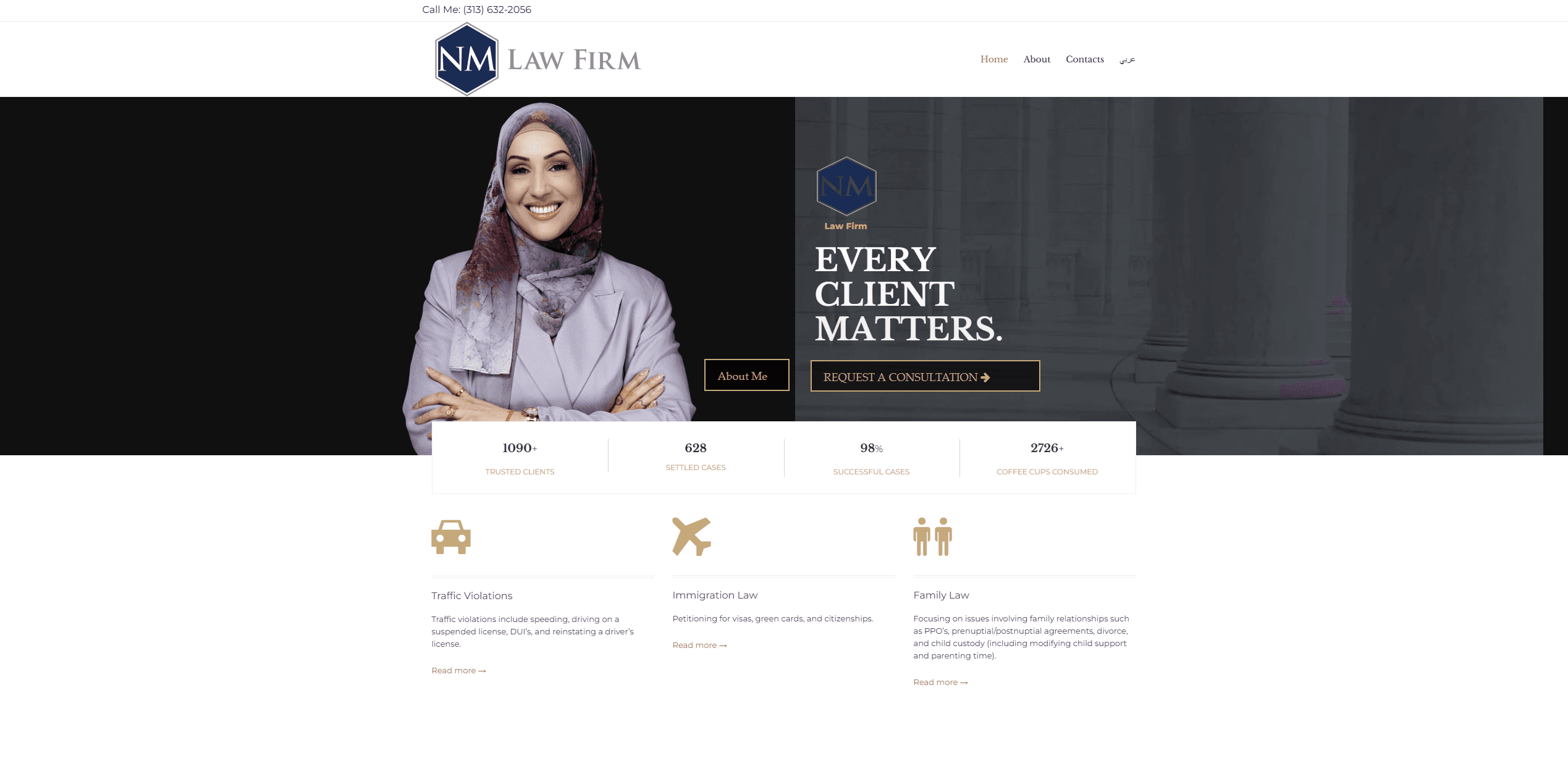 MI Family Lawyer website screenshot